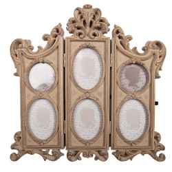 Clayre & Eef Cornice per foto 31x2x30 cm Beige Plastica