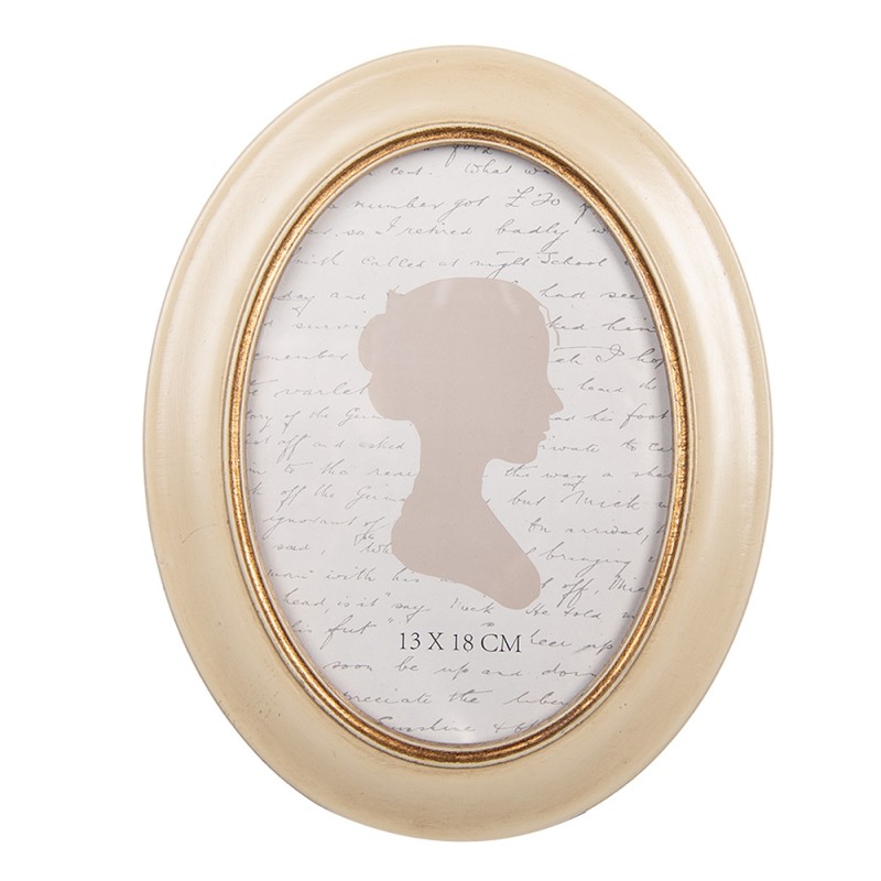 Clayre & Eef Photo Frame 13x18 cm Beige Plastic
