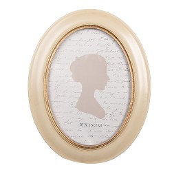 Clayre & Eef Photo Frame 10x15 cm Beige Plastic