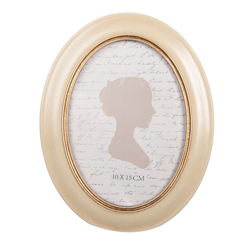 Clayre & Eef Photo Frame 10x15 cm Beige Plastic