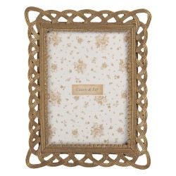 Clayre & Eef Photo Frame 13x18 cm Gold colored Plastic