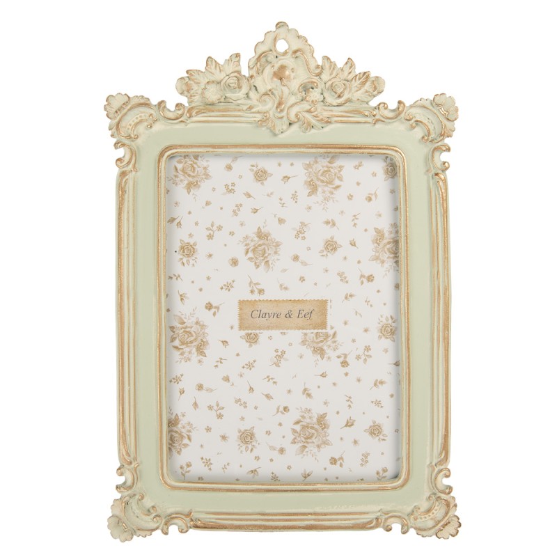 Clayre & Eef Cadre photo 13x18 cm Vert Plastique