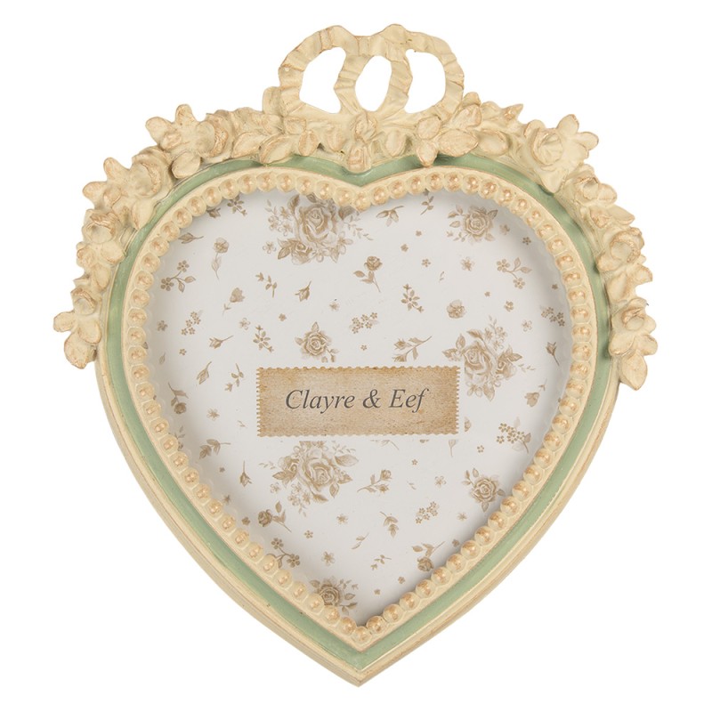 Clayre & Eef Cadre photo 10x15 cm Beige Plastique