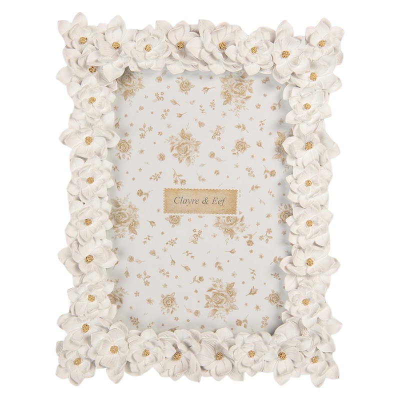 Clayre & Eef Cadre photo 13x18 cm Blanc Plastique