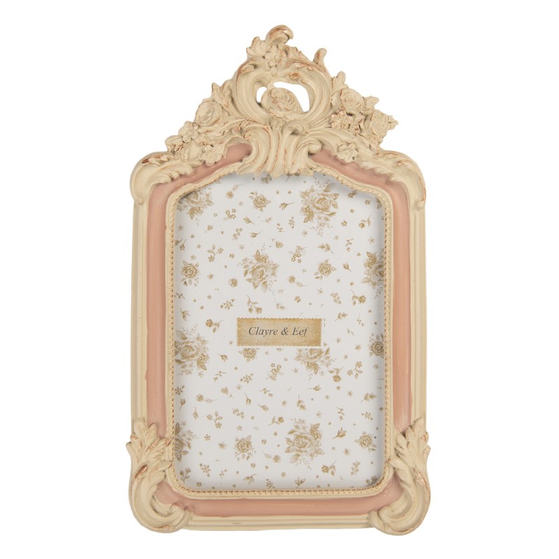 Clayre & Eef Photo Frame 10x15 cm Beige Plastic