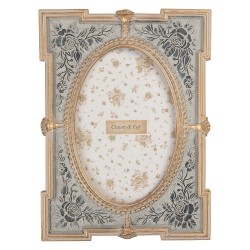 Clayre & Eef Bilderrahmen 10x15 cm Blau Kunststoff