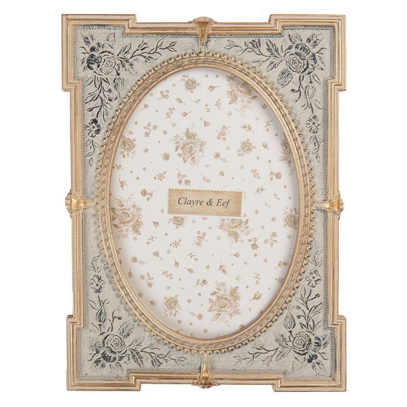 Clayre & Eef Cornice per foto 13x18 cm Blu Plastica