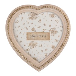 Clayre & Eef Cornice per foto 13x13 cm Rosa Plastica