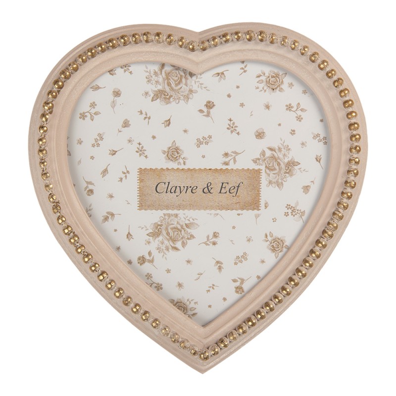 Clayre & Eef Cornice per foto 13x13 cm Rosa Plastica