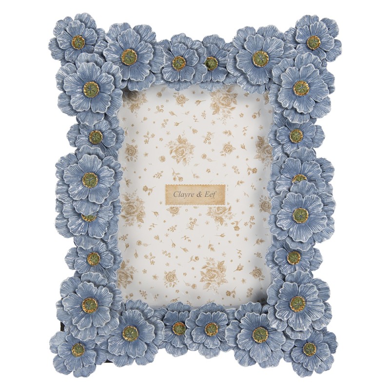 Clayre & Eef Photo Frame 13x18 cm Blue Plastic