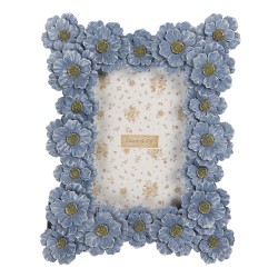Clayre & Eef Cadre photo 10x15 cm Bleu Plastique