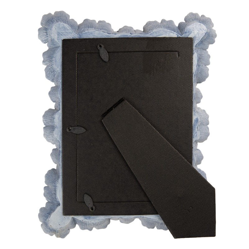Clayre & Eef Cornice per foto 10x15 cm Blu Plastica