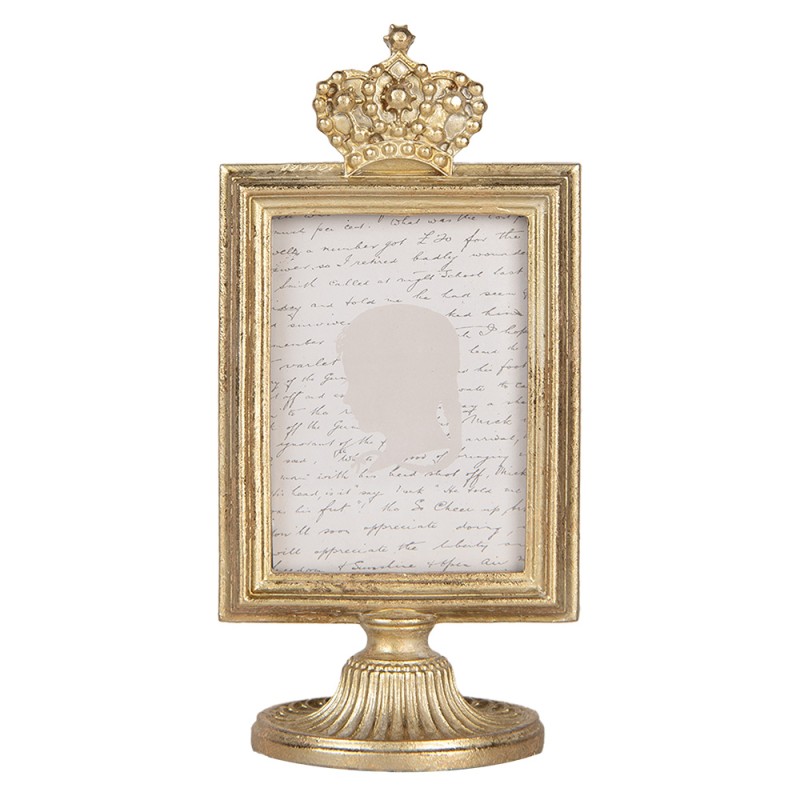 Clayre & Eef Photo Frame 7x9 cm Gold colored Plastic