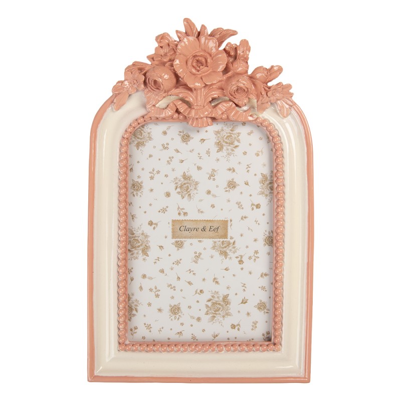 Clayre & Eef Cornice per foto 10x15 cm Rosa Plastica