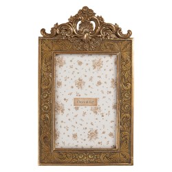 Clayre & Eef Photo Frame 10x15 cm Gold colored Plastic