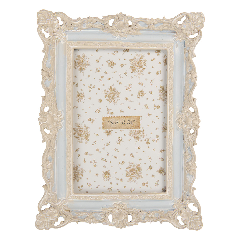 Clayre & Eef Fotolijst 10x15 cm Blauw Kunststof afbeelding 1
