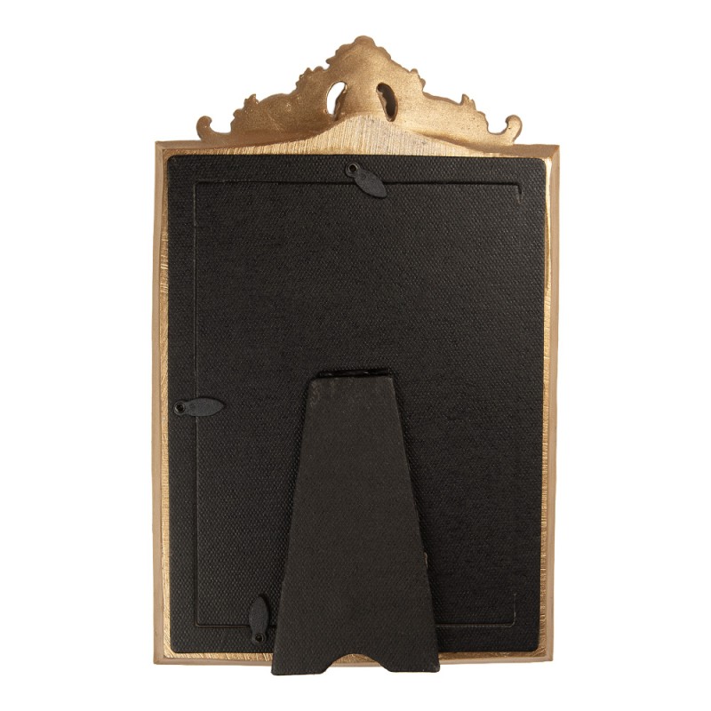 Clayre & Eef Cornice per foto 13x18 cm Color oro Plastica