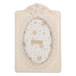 Clayre & Eef Photo Frame 10x15 cm Beige Plastic