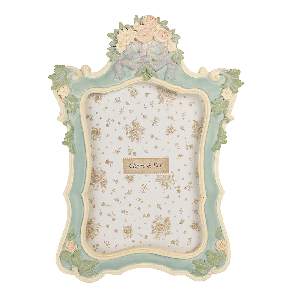 Clayre&Eef Fotolijst 13x18 cm Groen Kunststof afbeelding