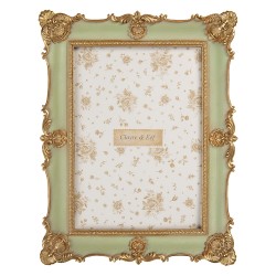 Clayre & Eef Cadre photo 13x18 cm Vert Plastique