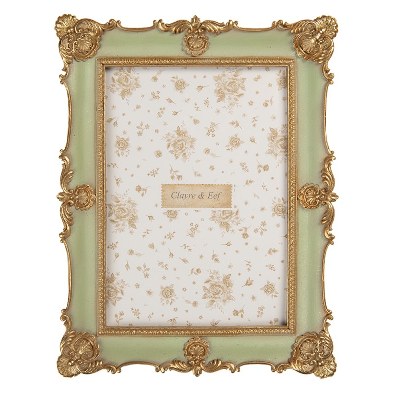 Clayre & Eef Cadre photo 13x18 cm Vert Plastique