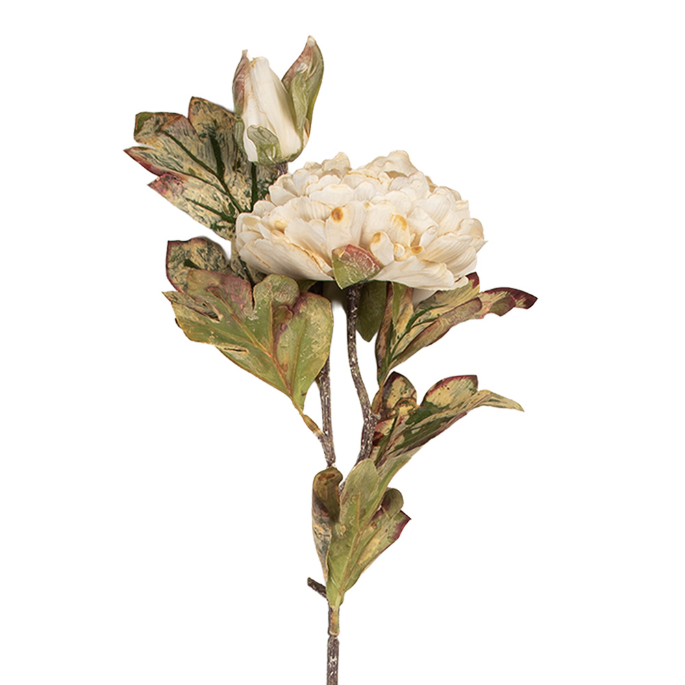 Clayre&Eef Kunstbloem 12x10x77 cm Wit Kunststof afbeelding