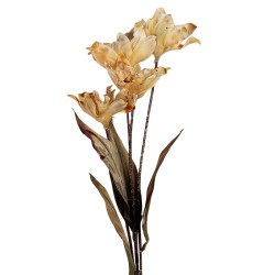 Clayre & Eef Fleur artificielle 60 cm Beige Plastique