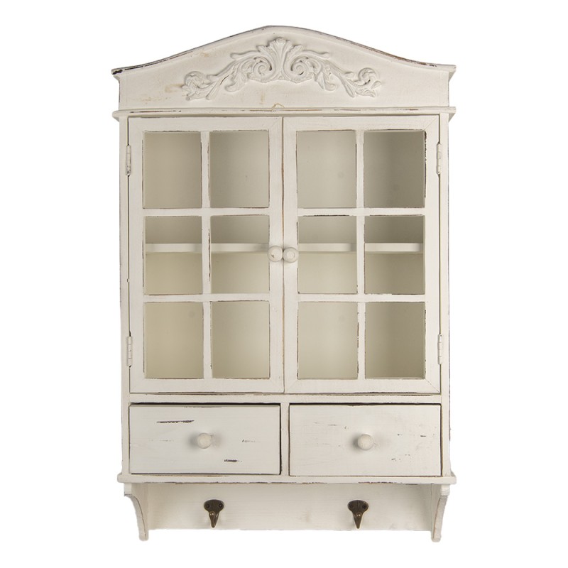 Clayre & Eef Wall Cabinet 45x19x71 cm White Wood
