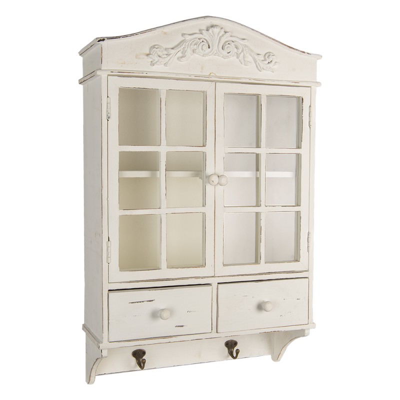 Clayre & Eef Wall Cabinet 45x19x71 cm White Wood
