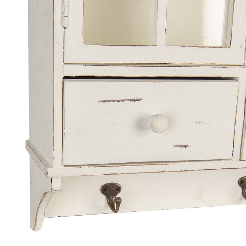Clayre & Eef Wall Cabinet 45x19x71 cm White Wood
