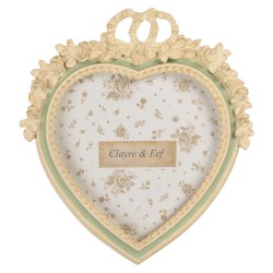 Clayre & Eef Photo Frame 13x18 cm Beige Green Plastic