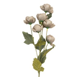 Clayre & Eef Kunstblume 10x10x63 cm Grau Kunststoff