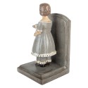 Clayre & Eef Buchstützen 2er-Set 23x11x22 cm Grau Kunststoff