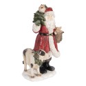 Clayre & Eef Statuetta decorativa di Natale Babbo Natale 17x16x30 cm Rosso Plastica