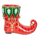 Clayre & Eef Weihnachtsdekorationsfigur Stiefel 55x28x44 cm Rot Kunststoff
