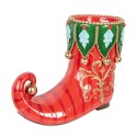 Clayre & Eef Weihnachtsdekorationsfigur Stiefel 55x28x44 cm Rot Kunststoff