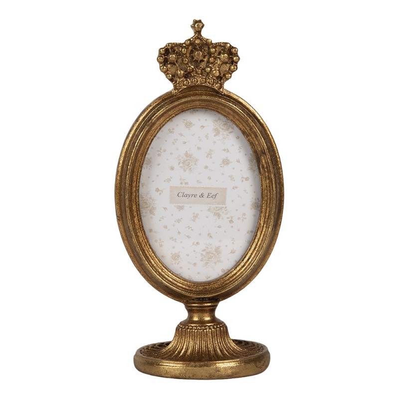 Clayre & Eef Cornice per foto 7x9 cm Color oro Plastica