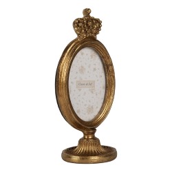 Clayre & Eef Cornice per foto 7x9 cm Color oro Plastica