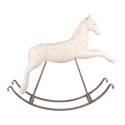 Clayre & Eef Decoratie Beeld Hobbelpaard 61x15x51 cm Wit Kunststof