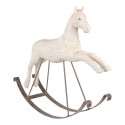 Clayre & Eef Decoratie Beeld Hobbelpaard 61x15x51 cm Wit Kunststof