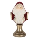 Clayre & Eef Kerstdecoratie Beeld Kerstman 9x7x15 cm Rood Kunststof