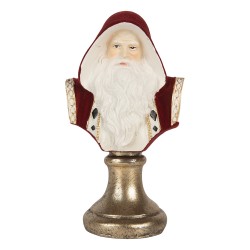Clayre & Eef Christmas Decoration Figurine Santa Claus 9x7x15 cm Red Plastic