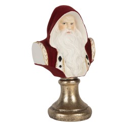 Clayre & Eef Christmas Decoration Figurine Santa Claus 9x7x15 cm Red Plastic
