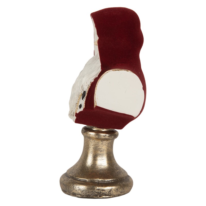 Clayre & Eef Kerstdecoratie Beeld Kerstman 9x7x15 cm Rood Kunststof