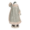Clayre & Eef Weihnachtsdekorationsfigur Weihnachtsmann 20x15x42 cm Beige Kunststoff