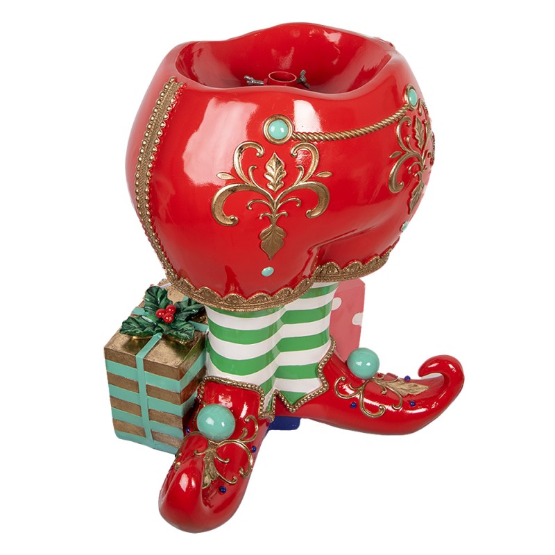Clayre & Eef Kerstboom Standaard Schoenen 57x41x66 cm Rood Kunststof