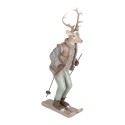 Clayre & Eef Decoratie Beeld Hert 16x11x33 cm Bruin Kunststof
