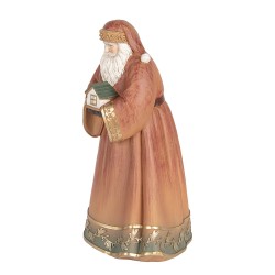 Clayre & Eef Christmas Decoration Figurine Santa Claus 17x13x27 cm Red Plastic