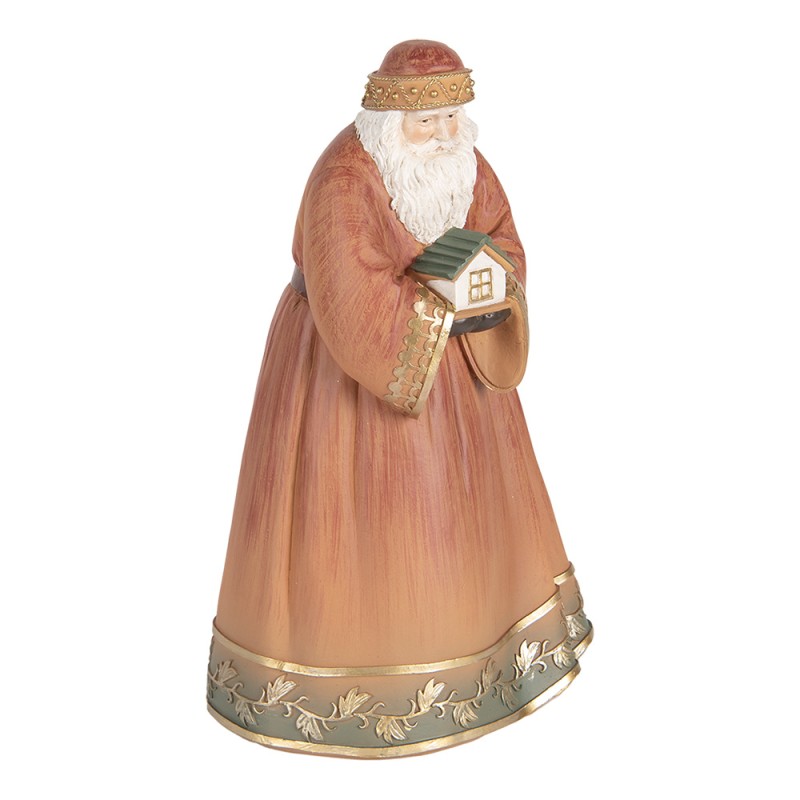 Clayre & Eef Christmas Decoration Figurine Santa Claus 17x13x27 cm Red Plastic