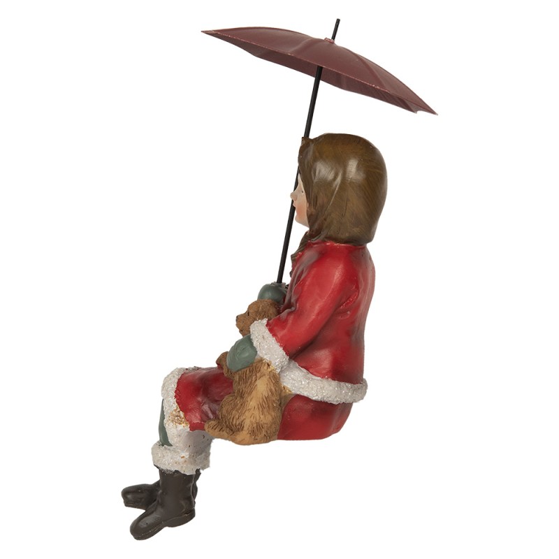 Clayre & Eef Statuetta decorativa Bambino 10x7x19 cm Rosso Plastica